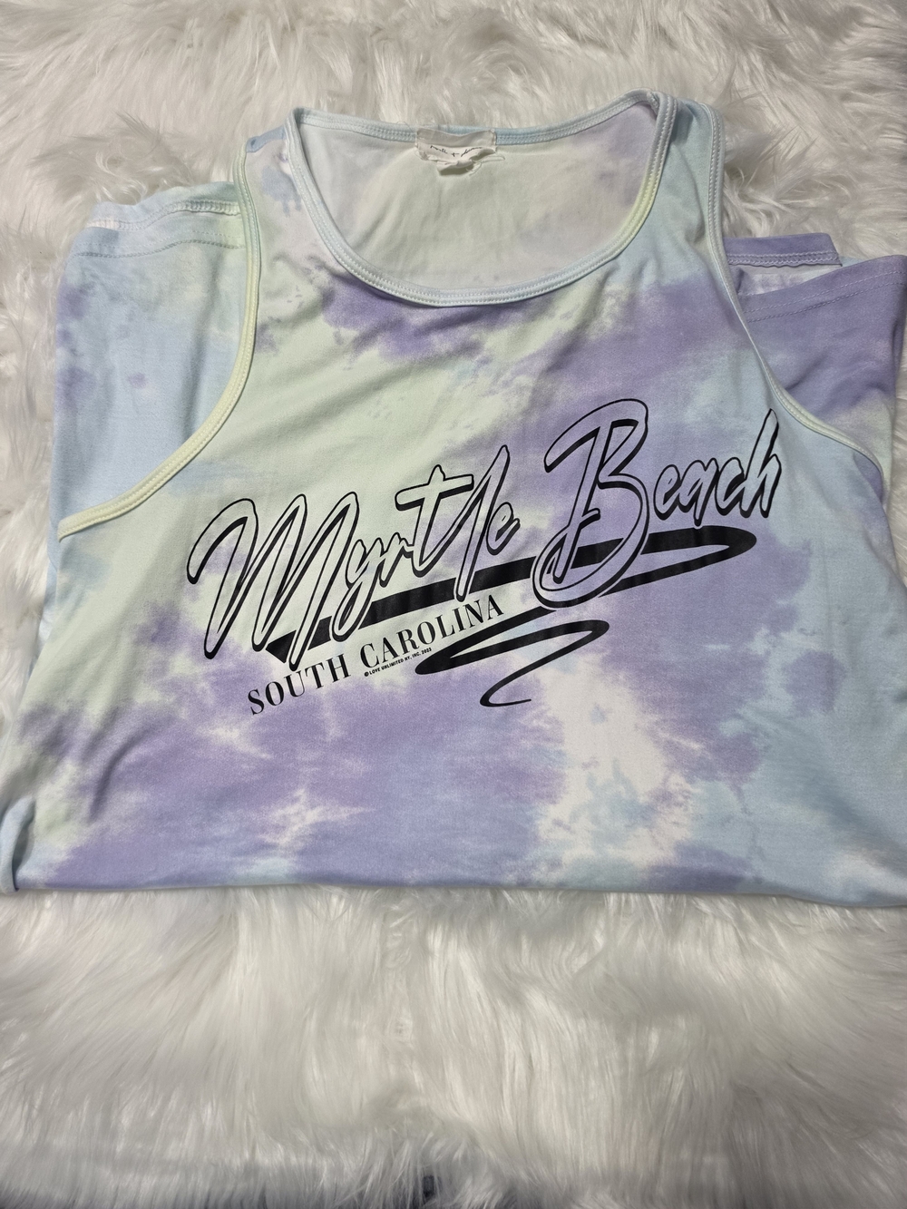 Myrtle Beach Tie-Dye Tank Top - Pastel Multi